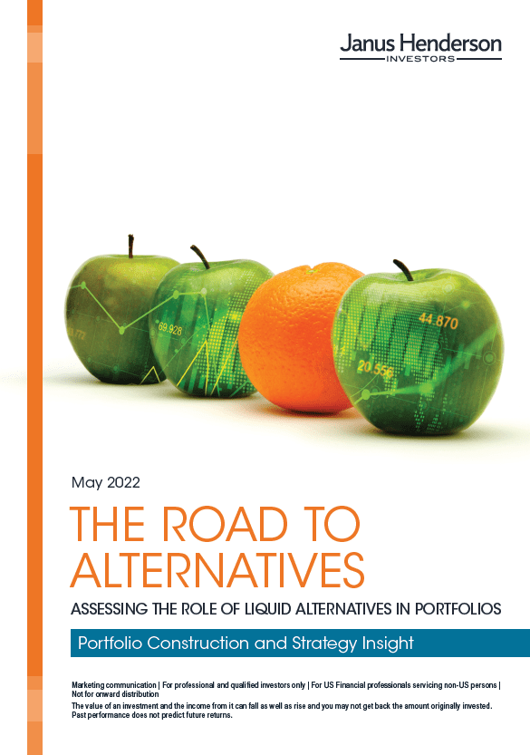 Road to Alternatives Cover. There are 3 green apples and 1 orange lined up in a row.